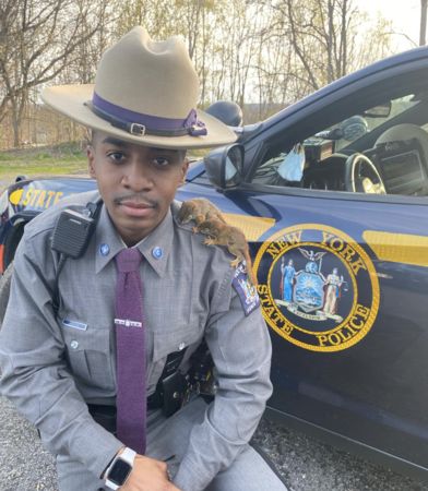 ▲▼小松鼠。（圖／翻攝自Facebook／New York State Police）