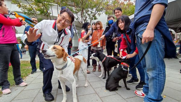 ▲▼新北市「2023毛寶貝幸福耶誕趴-毛寶一起來運動」耶誕城熱鬧舉行。（圖／新北市政府動保處）