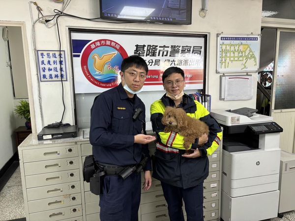 d7389423 ▲剛處理完事故...基隆警撞見「落單紅貴賓」 馬路徘徊表情超無助。(圖/翻攝自Facebook/基隆警馨雲)