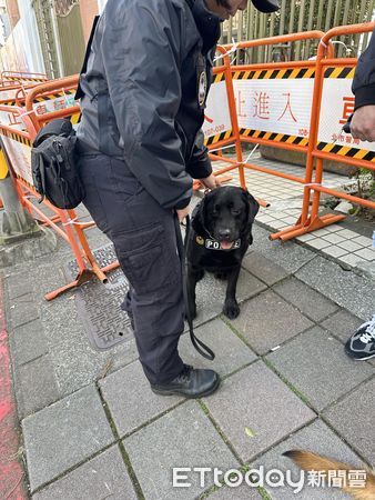 ▲▼總統政見會再登場！警犬Apple、首領出動巡查　牠上班偷皺眉萌爆。（圖／ETtoday記者提供）