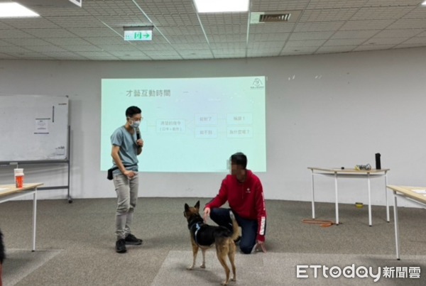 ▲南投縣衛生局毒品危害防治中心提供藥癮多元處遇，邀請療癒犬來陪伴個案。（圖／南投縣政府提供）