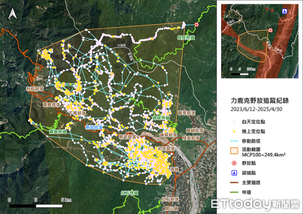 ▲▼台灣黑熊「Lizuk」在112年6月12日由花蓮分署野放重返山林。（圖／花蓮分署提供，下同）