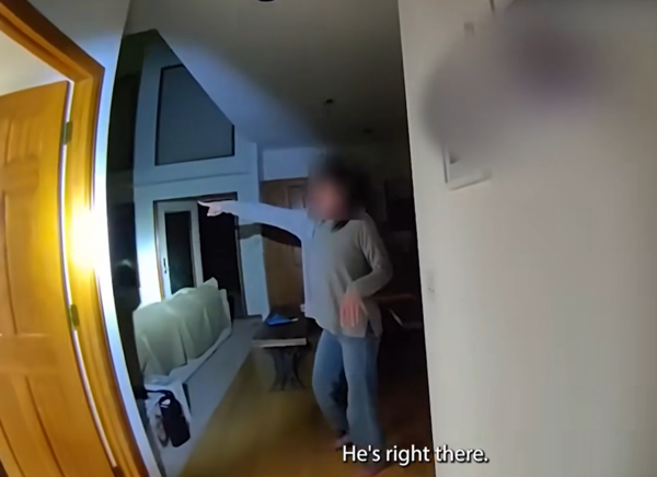 警員跟山貓玩雷射筆。（圖／翻攝自Jefferson County Sheriff`s Office臉書）