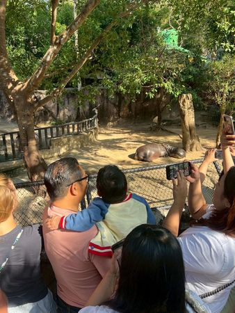 罹患癌症末期的小男孩「小奧拓」在生命最後時光中實現了他的最大心願，親眼見到他最喜愛的動物「彈跳豬」。（翻攝自ขาหมู แอนด์เดอะแก๊ง）